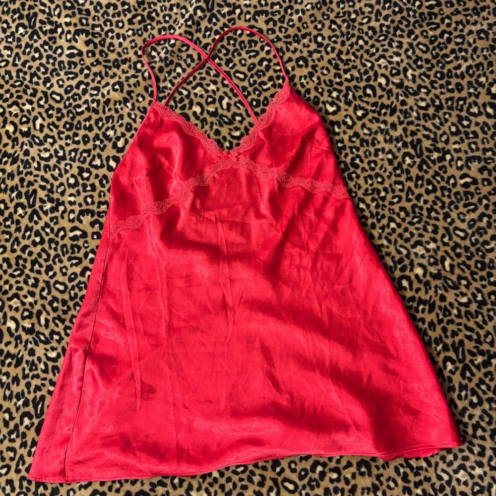 Victoria's Secret Red Mini Slip Dress